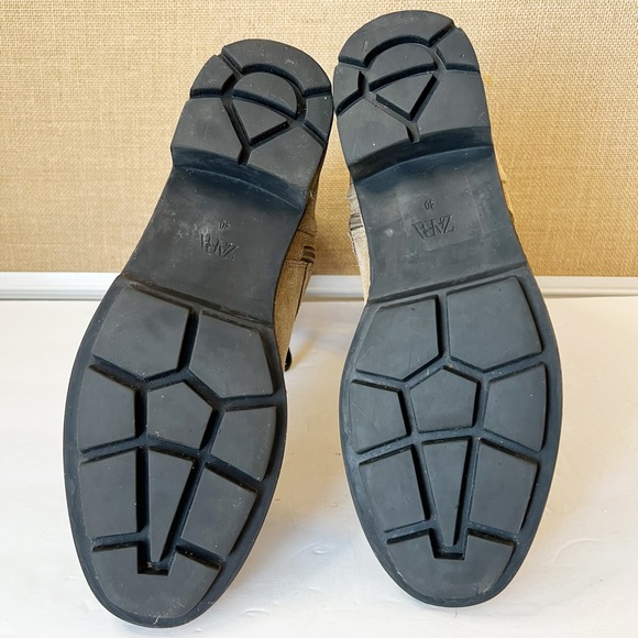 Zara Suede Combat Boots Size 40 - Picture 12 of 14